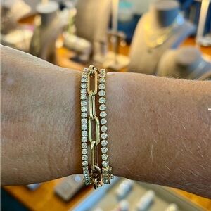 Lindsey Leigh Large 14k Paper Clip Chain Bracelet